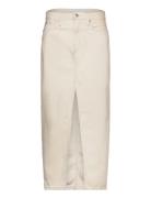 Front Split Maxi Denim Skirt Lång Kjol Cream Calvin Klein Jeans