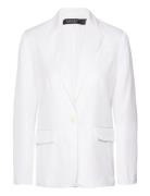 Airy Viscose Twill-Jacket Blazers Single Breasted Blazers White Lauren...