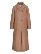 Amber Long Coat Outerwear Coats Winter Coats Brown Once Untold