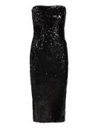 Sequin Midi Tube Dress Kort Klänning Black Gina Tricot