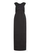 Crepe Off-The-Shoulder Gown Maxiklänning Festklänning Black Lauren Ral...