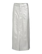 Objsunny Harlow Long Skirt E Div Lång Kjol Silver Object