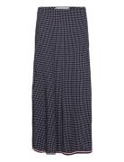 Polkadot Long Skirt Lång Kjol Black Tommy Hilfiger