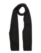 Rib Knit Wool Scarf - Rws Accessories Scarves Winter Scarves Black Kno...