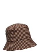 Gingham Bucket Hat Accessories Headwear Bucket Hats Brown Becksönderga...