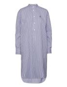 Striped Cotton Shirtdress Kort Klänning Blue Polo Ralph Lauren