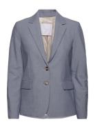 Peak Lapel Suit Blazer Blazers Single Breasted Blazers Blue Mango