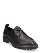 Tatum Leather Moc Toe Shoe Desert Boots Snörskor Black Les Deux