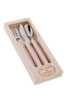 Børnebestik 3 Stk Laguiole Home Tableware Cutlery Cutlery Set Pink Jea...