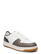 Combined Leather Trainers Låga Sneakers Grey Mango