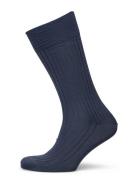 AN IVY Indigo Ribbed Socks Blå