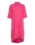 Avaligz Ss Dress Knälång Klänning Pink Gestuz