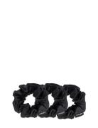 Cloud & Glow Silk Scrunchies 4 Cm Black Svart