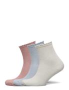 Pcsebby Glitter Long 3-Pack Socks Noos Lingerie Socks Regular Socks Wh...