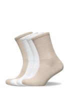 Lindex Sock 4 Pack Sporty Rib Beige