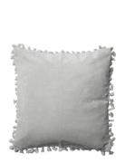 C'est Bon Cushion Cover Velvet Cotton W Fringe Grå