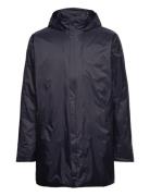 Padded Nylon Coat Outerwear Rainwear Rain Coats Navy Rains
