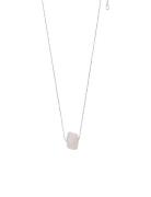 Pilgrim Chakra Rose Quartz Necklace Silver