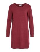 Vila Viril L/S Knit Dress - Noos Röd