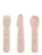 D By Deer Foodie Cutlery Set Happy Dots Rosa