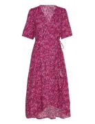 ONLY Onlleah S/S Wrap Midi Dress Ex Ptm Rosa