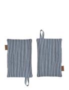 OYOY Living Design Striped Denim Potholder - Set Of 2 Blå