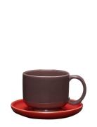 Hübsch Amare Cup/Saucer Brun