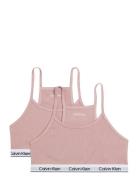 Calvin Klein 2Pk Racerback Bralette Rosa