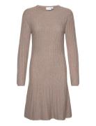 Vila Visachin New L/S Skater Knit Dress/Su Brun