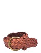 Polo Ralph Lauren Braided Calfskin Belt Brun