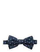 Portia 1924 Dots Silk Bow Tie Marinblå