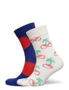 2-Pack Cherries Socks Gift Set Lingerie Socks Regular Socks White Happ...