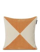 Lexington Home Patched Organic Cotton Velvet Pillow Cover Orange