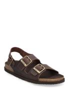 Sl Gaston Leather Dk Shoes Summer Shoes Sandals Brown Scholl