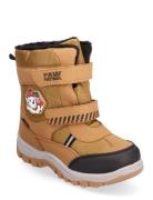 Pawpatrol Snowboot Vinterkängor Med Kardborreband Beige Paw Patrol