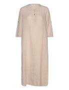 Crbellis Caftan Dress - Mollie Fit Knälång Klänning Beige Cream