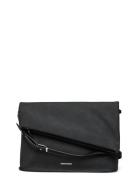 Ck Fold Shoulder Bag_Nubuck Bags Crossbody Bags Black Calvin Klein