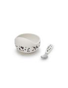 Elodie Details Silic Bowl Set - Dalmatian Dots Vit