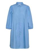 Petronia 3/4 Shirt Dress Stp Kort Klänning Blue MSCH Copenhagen