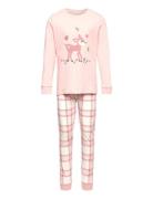 Lindex Pajama Placment Check Rosa