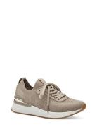 Women Lace-Up Låga Sneakers Beige Tamaris