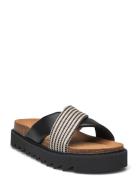 Women Slides Platta Sandaler Black Tamaris