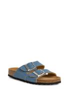 Women Slides Platta Sandaler Blue Tamaris