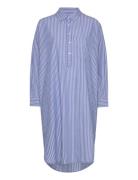 Relieve Shirtdress Stripe Knälång Klänning Blue Moshi Moshi Mind