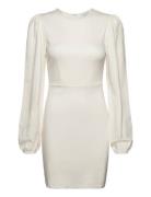 Idalina Puff Sleeve Dress Kort Klänning White Bubbleroom