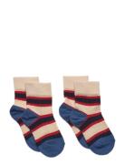 2 Pack Two T Striped Socks Sockor Strumpor Multi/patterned FUB