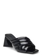Pcjulise Padded Patent Sandal Sandal Med Klack Black Pieces