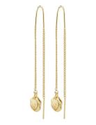 Jola Recycled Long Chain Earrings Örhänge Smycken Gold Pilgrim