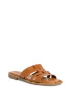 Women Slides Platta Sandaler Brown Tamaris