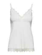 Rwbillie Lace Strap Top Tops T-shirts & Tops Sleeveless White Rosemund...